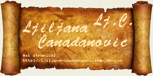 Ljiljana Čanadanović vizit kartica
